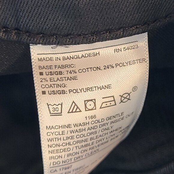 Banana Republic Jeans High Rise Skinny Womens 27 Coated Shiny Black - Picture 8 of 10